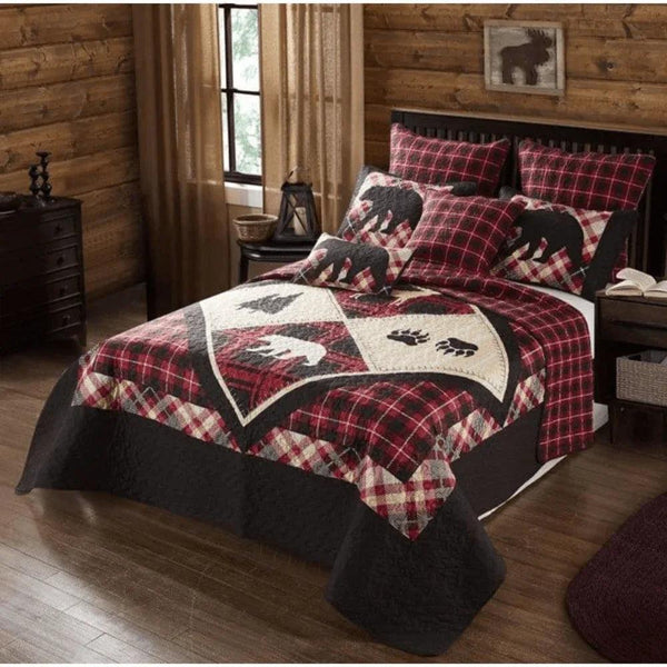 Campfire Lodge Diamond Quilt Set - Gifts for You 'n Me