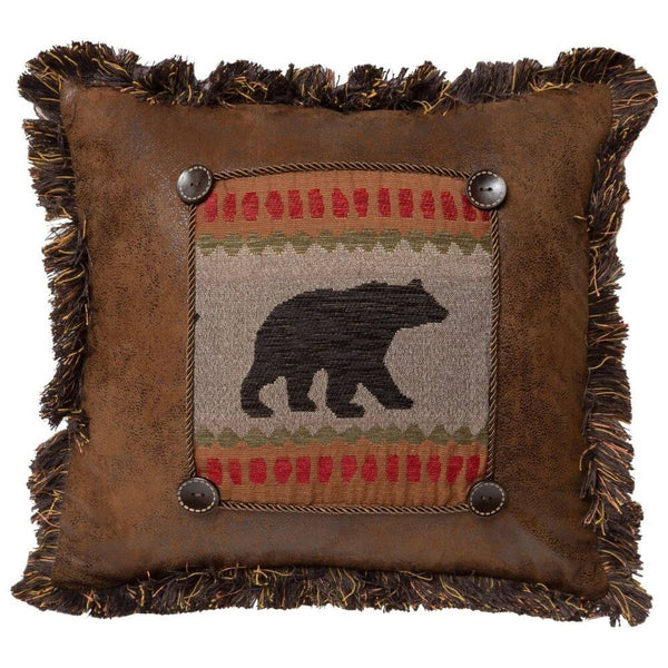 Santa Fe Bear Buttons Accent Pillow The Cabin Place
