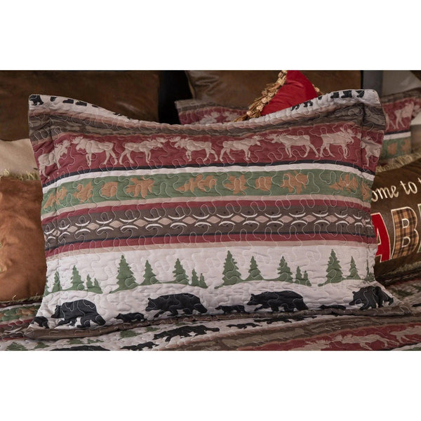 Chocolate Cabin Striped Quilt Set - Gifts for You 'n Me