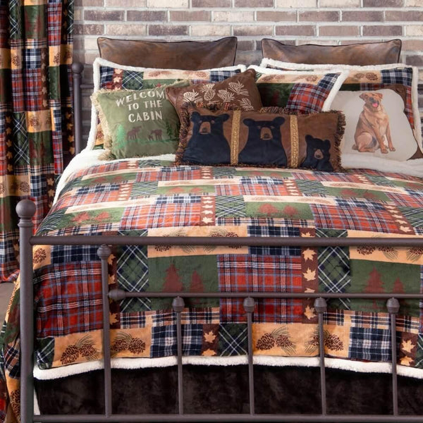 Cabin Plaid Sherpa Bedding Set - Gifts for You 'n Me