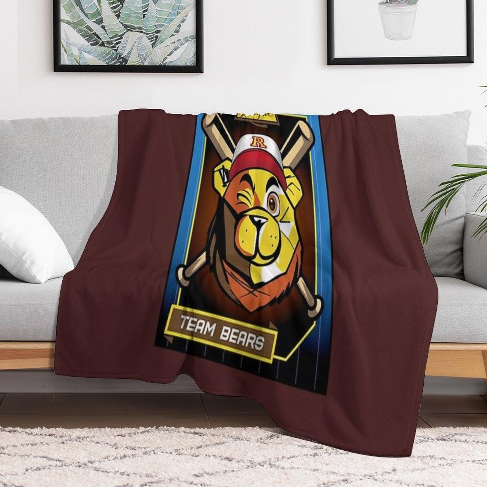 ROBUST BEAR BASEBALL CARD BEARS Throw Blanket