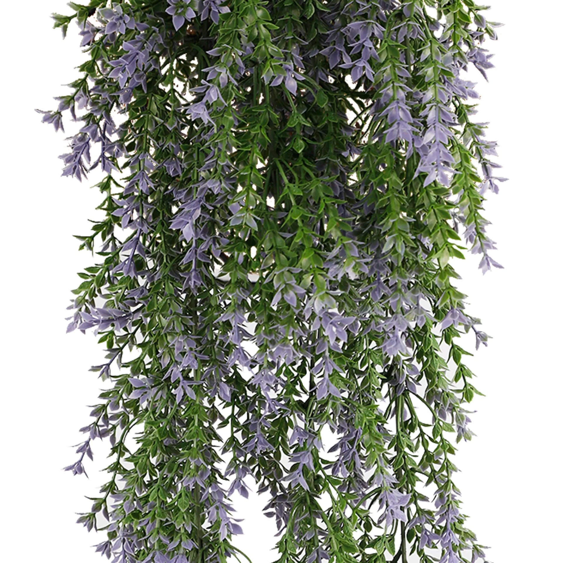 Purple and Green Willow Leaf Garland Artificial Hanging Bush 7.8×30in – NFPA701 Fire Rated – UV Resistant