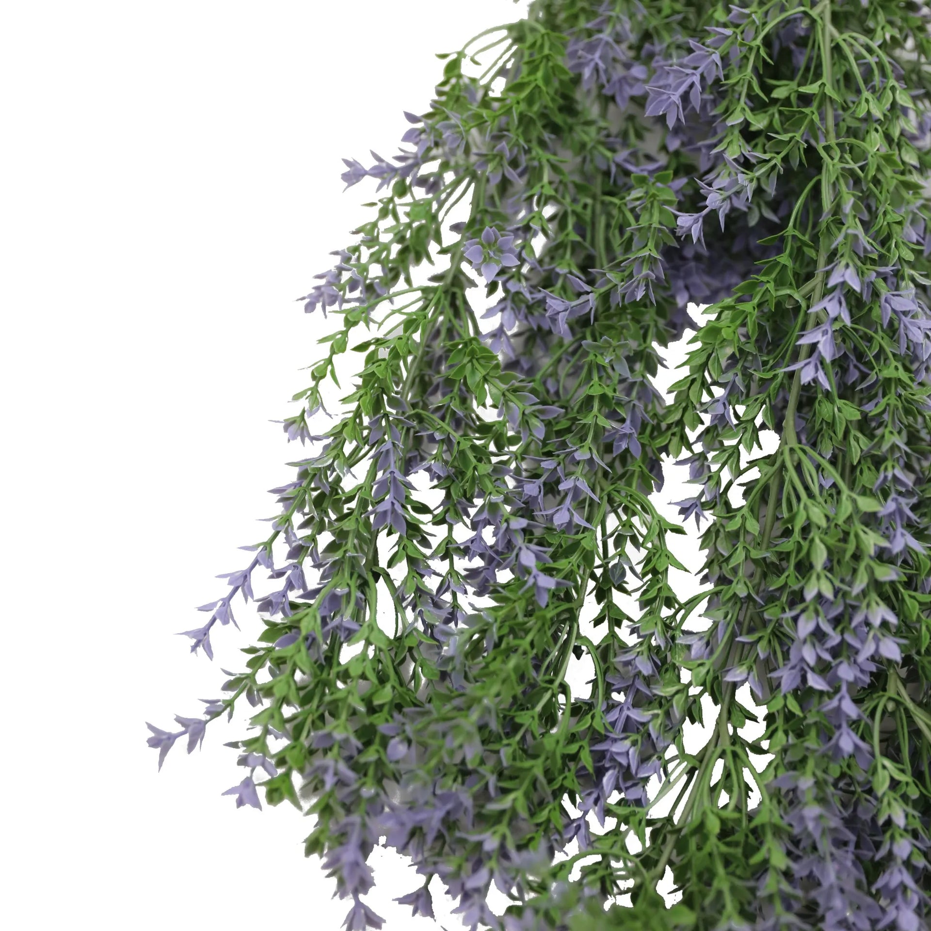 Purple and Green Willow Leaf Garland Artificial Hanging Bush 7.8×30in – NFPA701 Fire Rated – UV Resistant