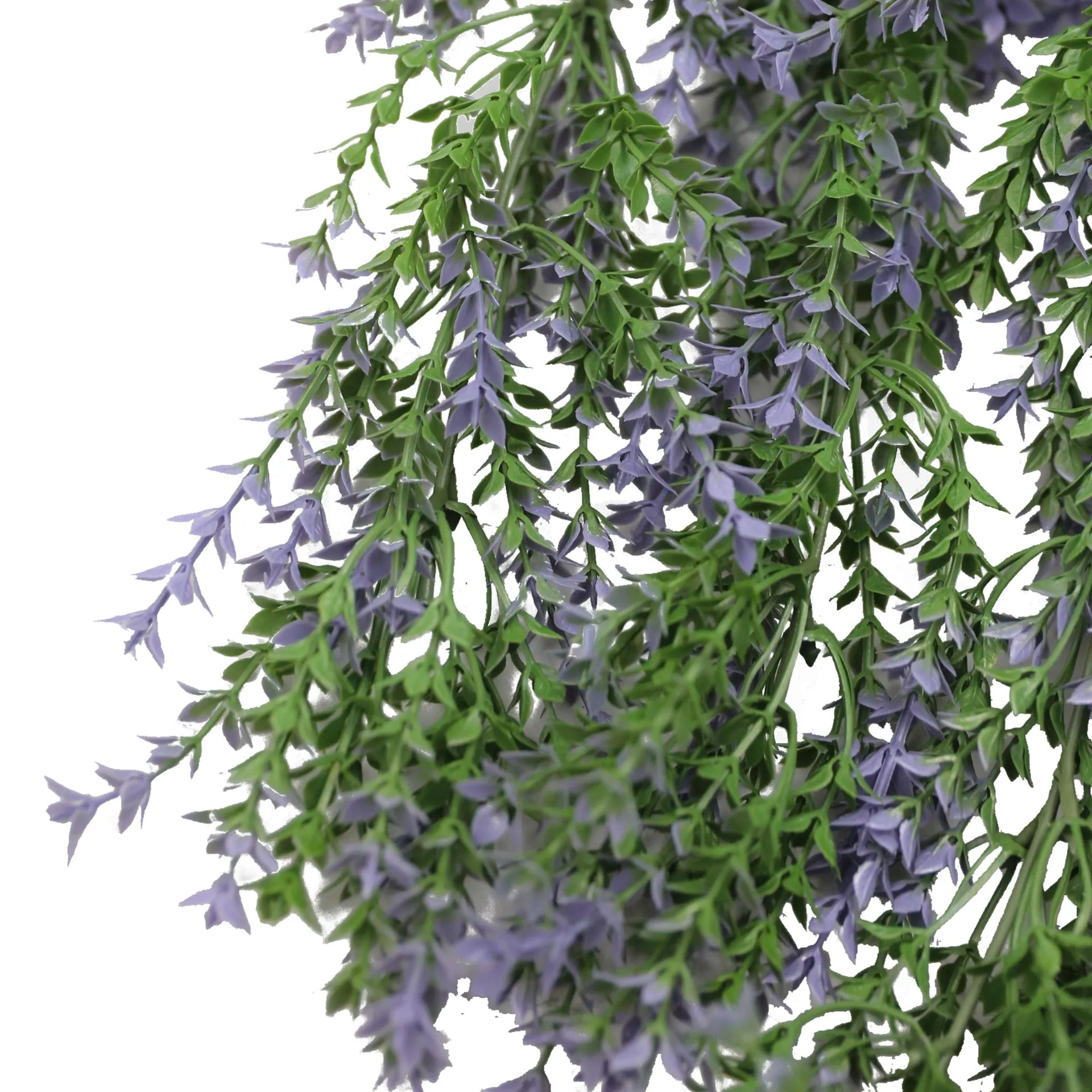 Purple and Green Willow Leaf Garland Artificial Hanging Bush 7.8×30in – NFPA701 Fire Rated – UV Resistant