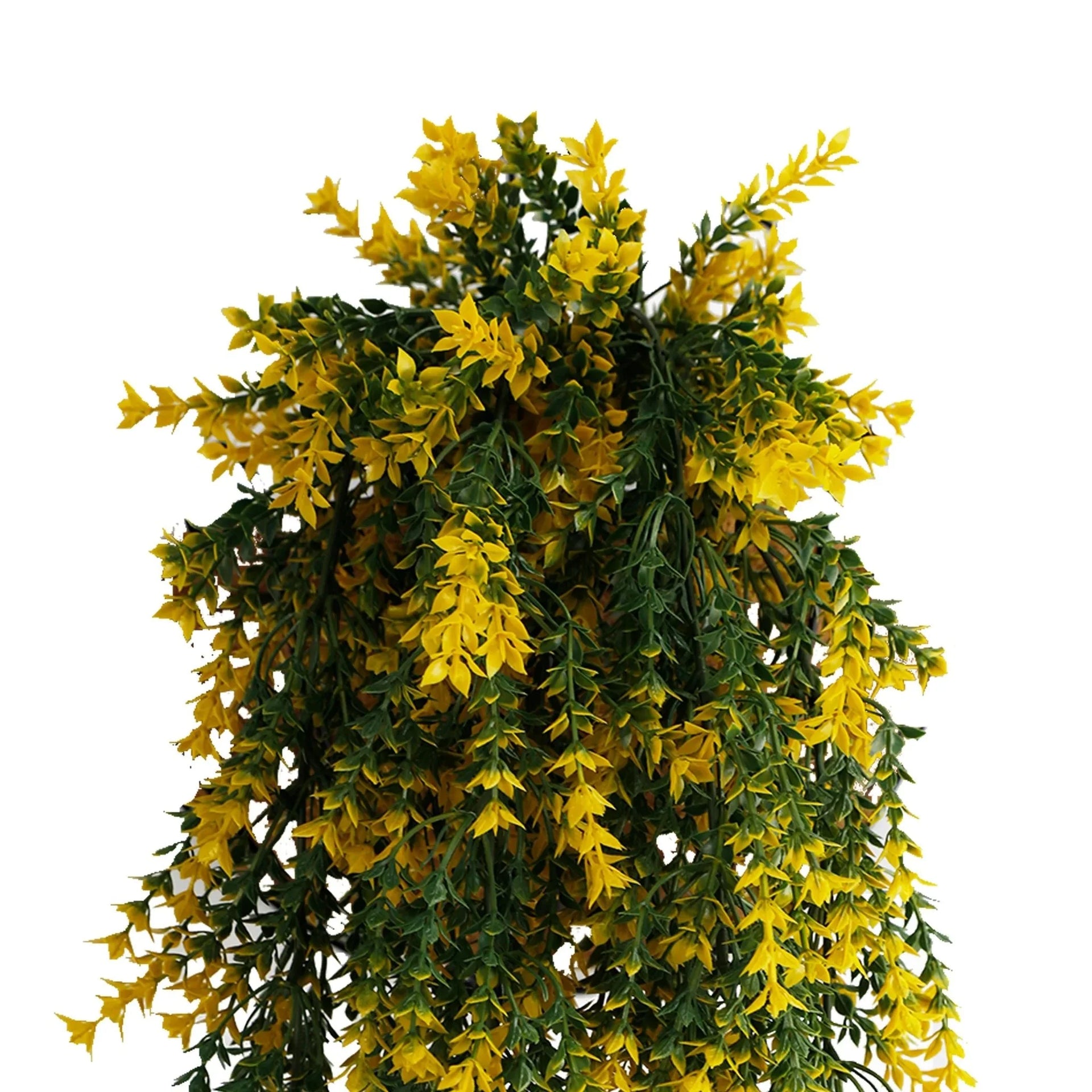 Yellow and Green Willow Leaf Garland Artificial Hanging Bush  7.1×30in – NFPA701 Fire Rated – UV Resistant
