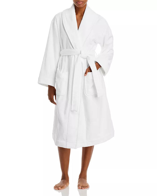 Hudson Park Collection Womens White Turkish Cotton Robe Size S/M