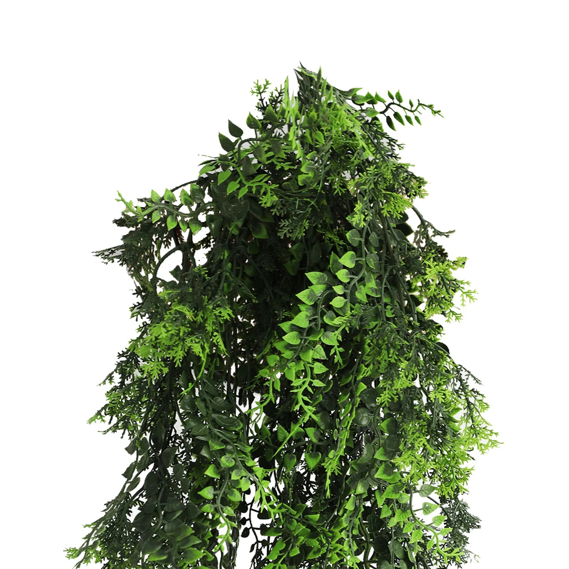 Mediterranean Fern Vine Artificial Hanging Plant 8.6×30in – NFPA701 Fire Rated – UV Resistant