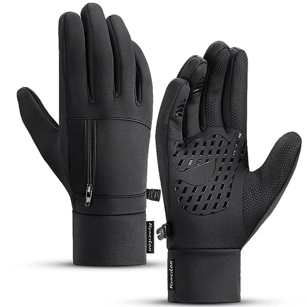 Outdoor warm cold windproof riding gloves touch screen windproof and anti-skid women's velvet full finger gloves