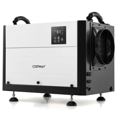 124 Pint Crawl Space Dehumidifier with 3 Modes and 24H Timer-White