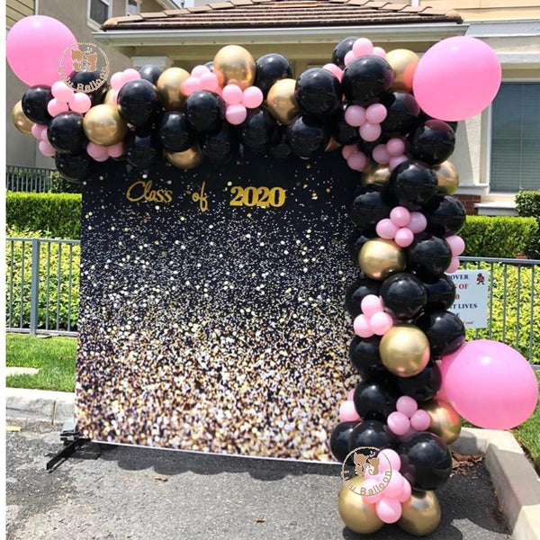 125 pcs Black Pink Balloon Garland Kit as Backdrop For Birthday Baby Bridal Shower Party Decorations Bridal Showers Office Party Girl Party Luxury Ballons Decoration