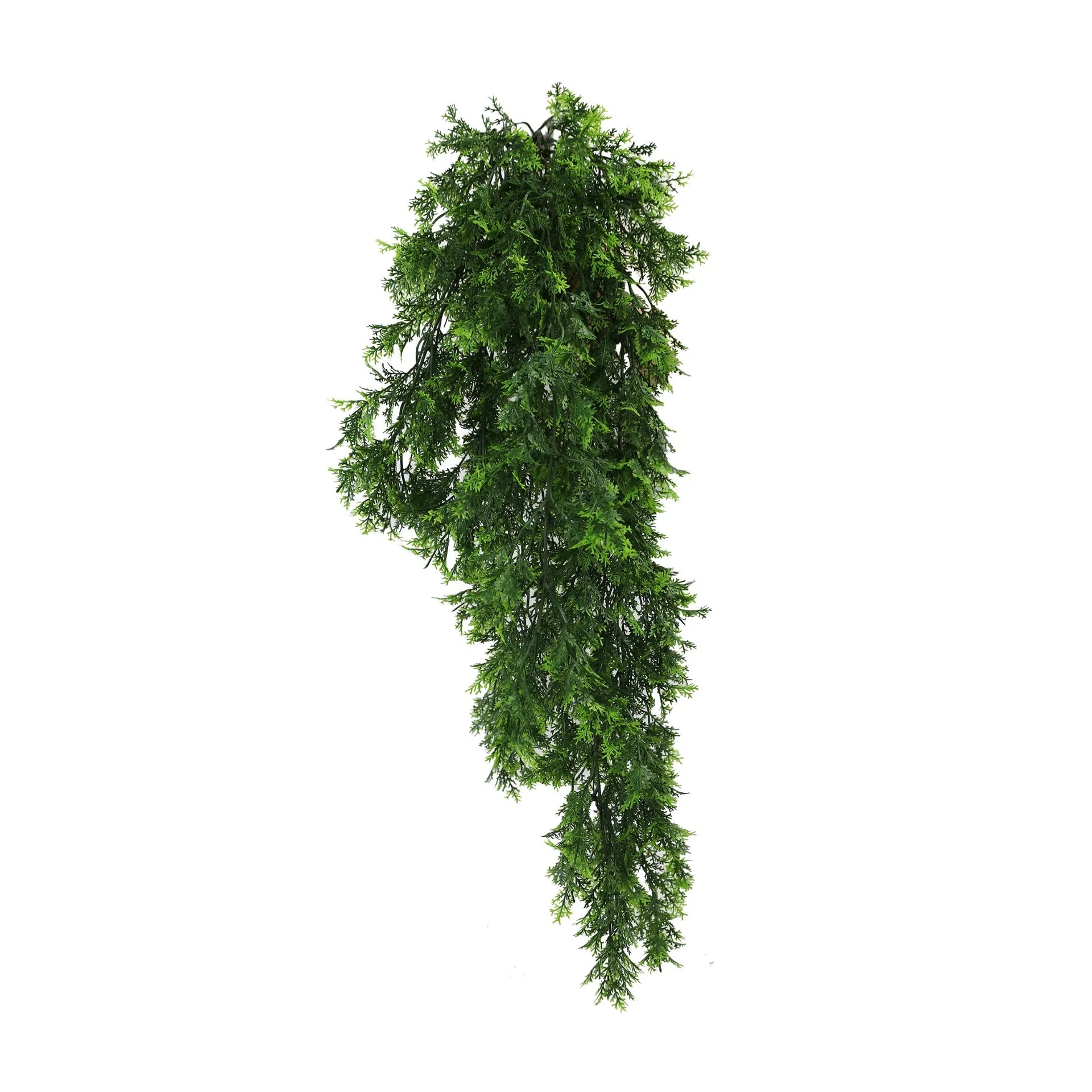 Mossy Cedar Vine Garland Artificial Hanging Bush 8.6×30in – NFPA701 Fire Rated – UV Resistant