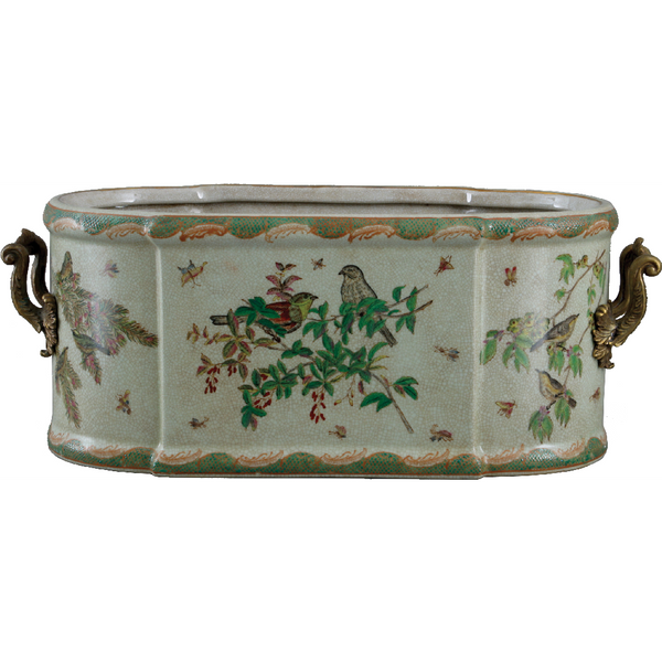 Emerald Garden Porcelain Footbath Planter