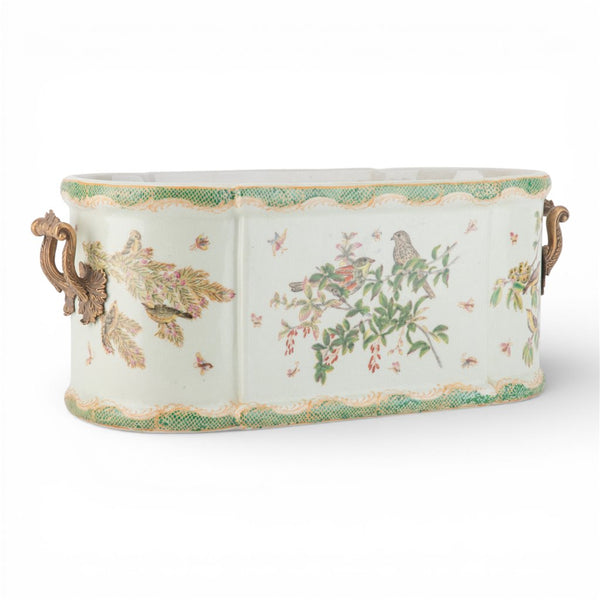 Emerald Garden Porcelain Footbath Planter