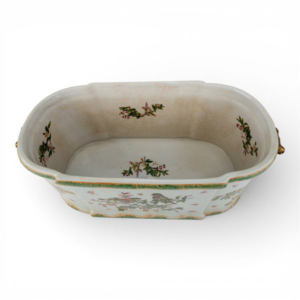 Emerald Garden Porcelain Footbath Planter