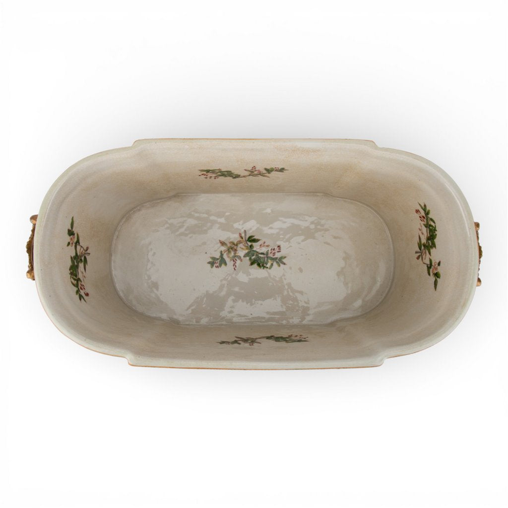 Emerald Garden Porcelain Footbath Planter