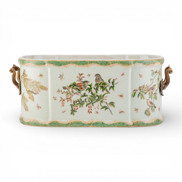 Emerald Garden Porcelain Footbath Planter