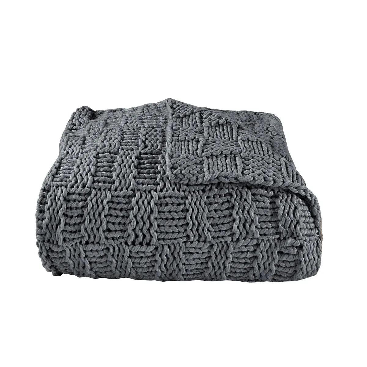 Slate Knit Throw - Gifts for You 'n Me
