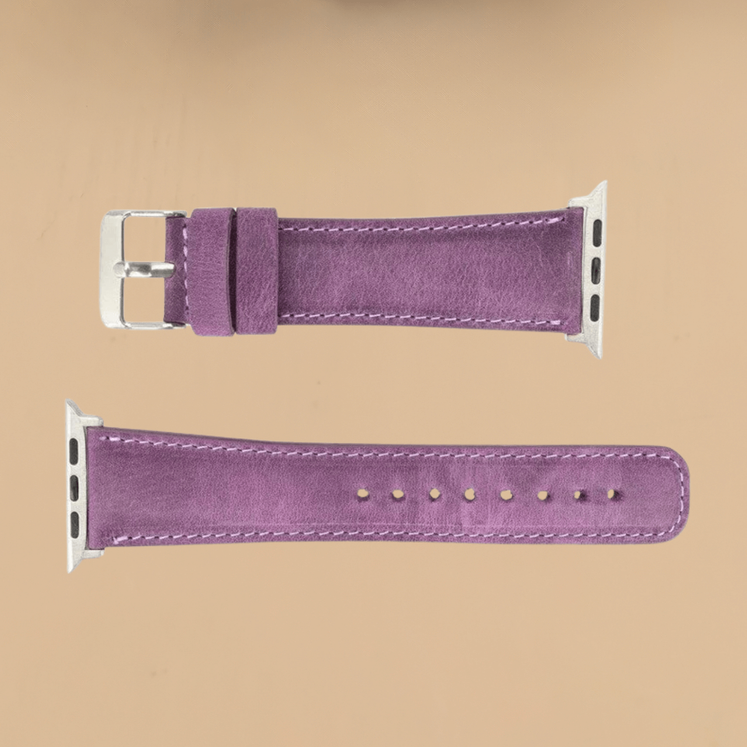 Apple Watch Purple Leather Strap - Boston LEATHERE