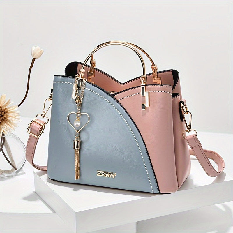 2025 New Fashion Color Block Small Size Women's Shoulder Bag Crossbody Handbag DSers Fulfillment