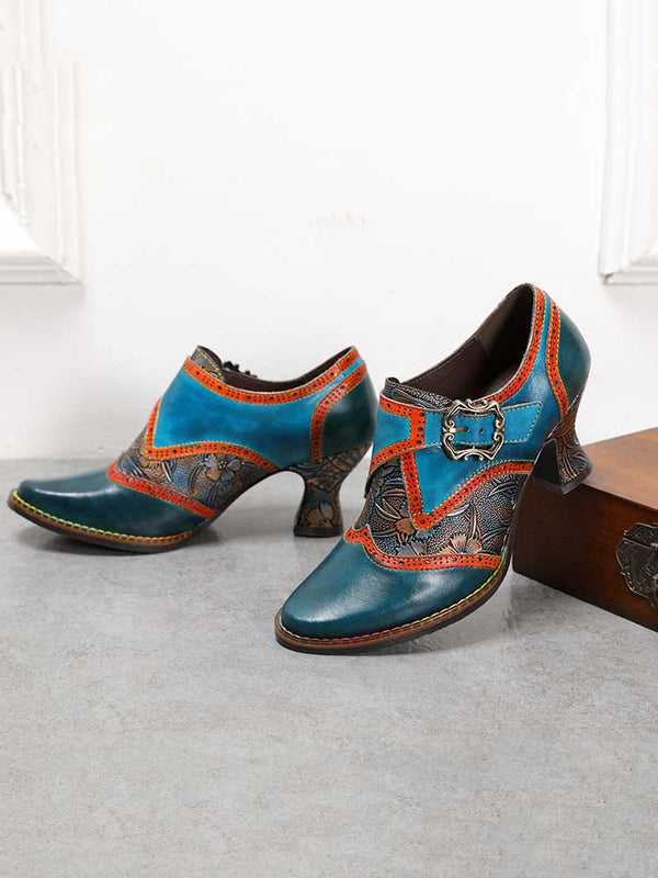 Kaisley Hand Embossed Leather Shoes