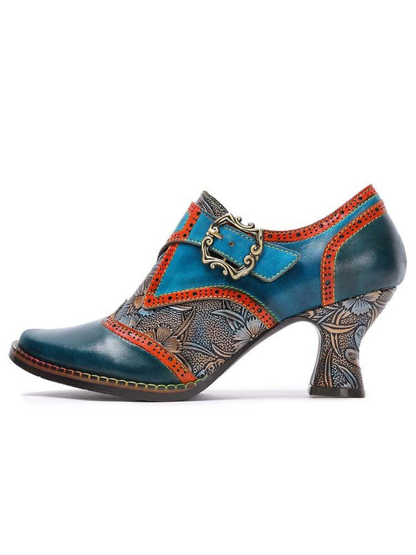 Kaisley Hand Embossed Leather Shoes