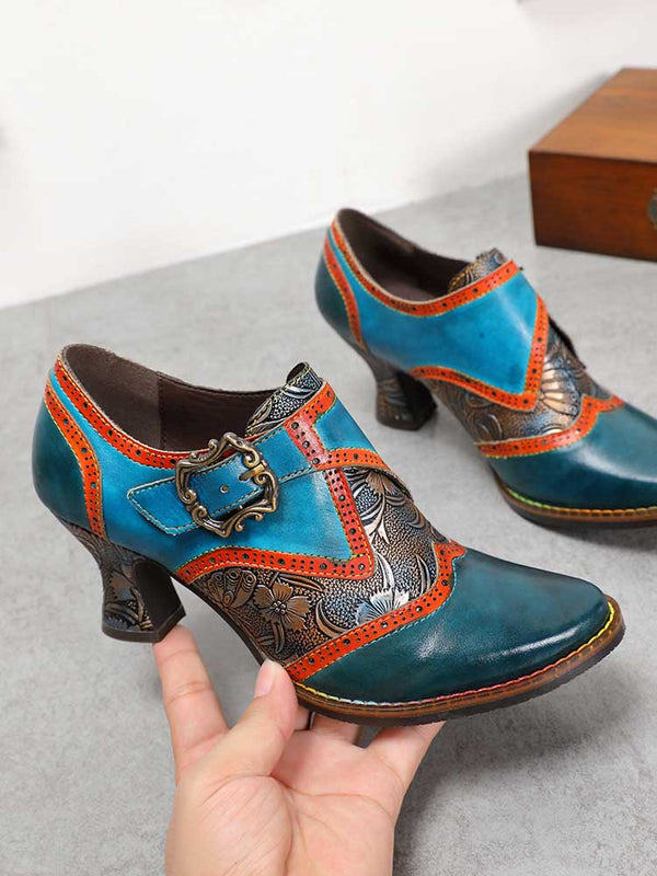 Kaisley Hand Embossed Leather Shoes