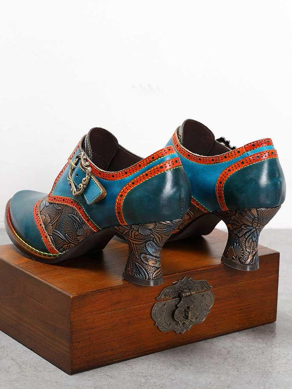 Kaisley Hand Embossed Leather Shoes