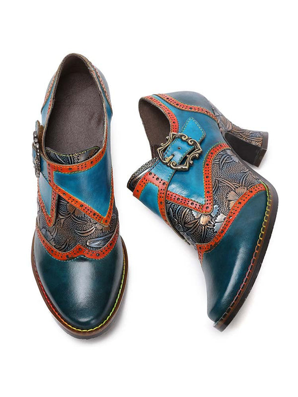 Kaisley Hand Embossed Leather Shoes