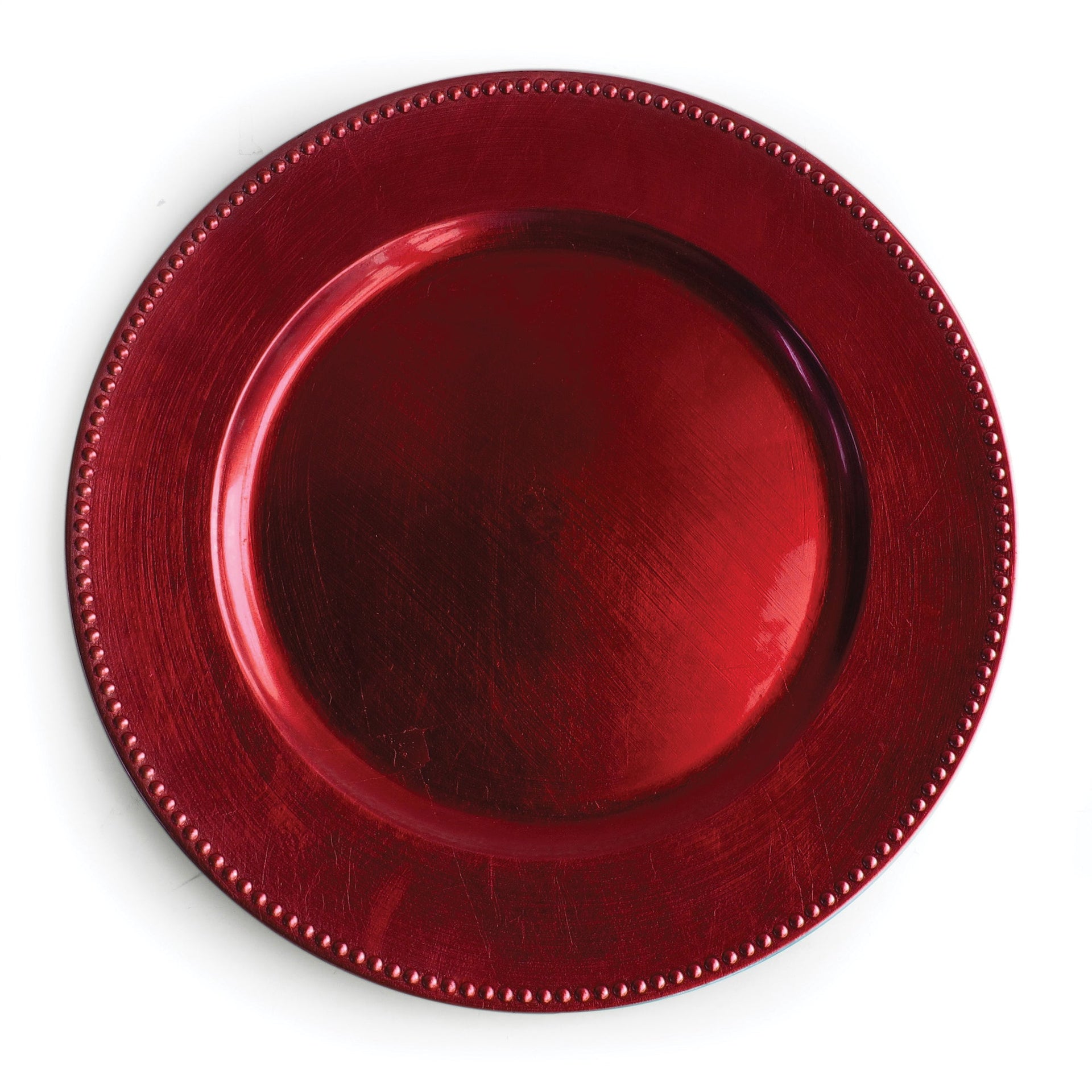 Beaded Charger Plate-Red 13