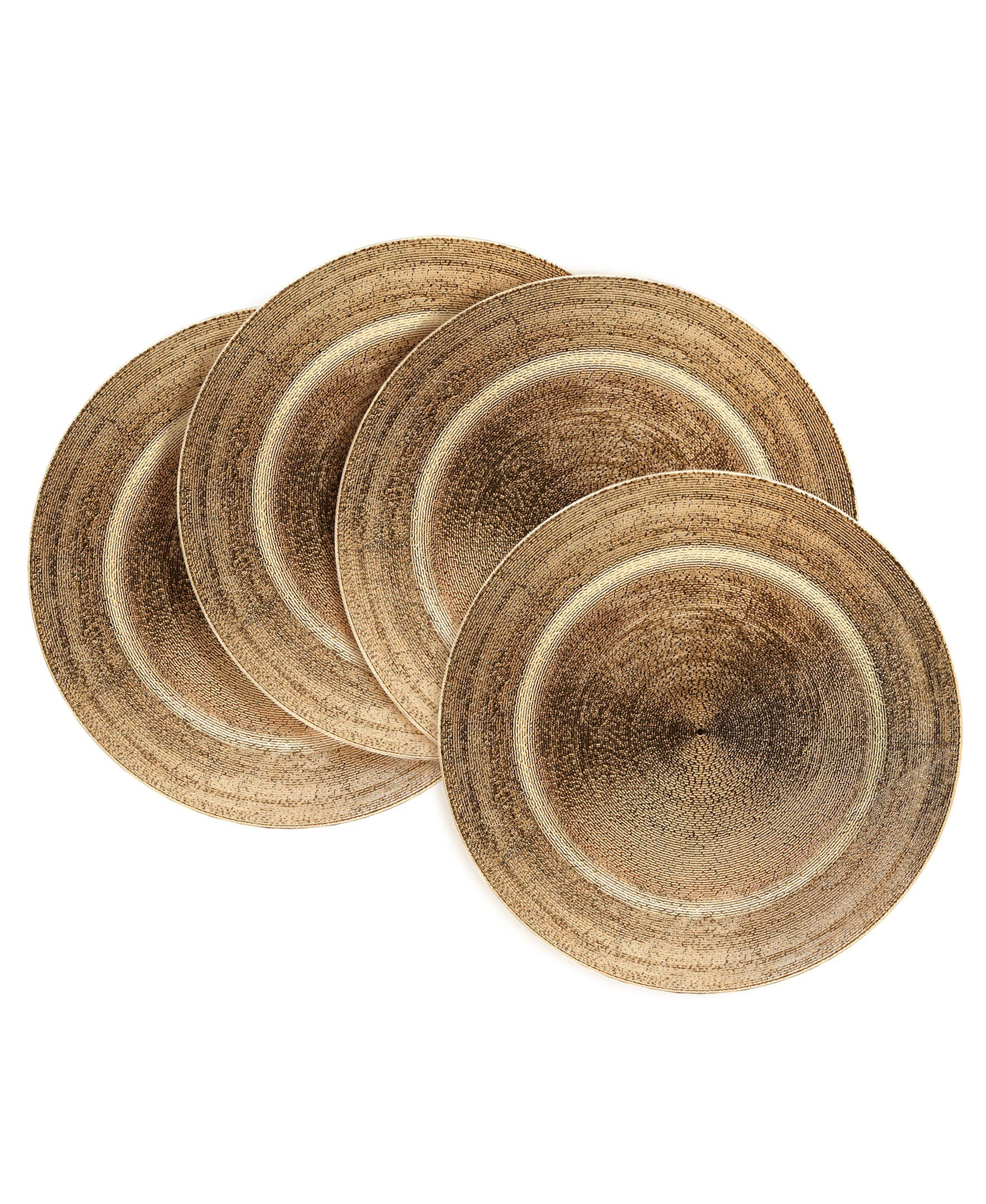 Dazzle Gold Electroplated Charger Set of 4 13