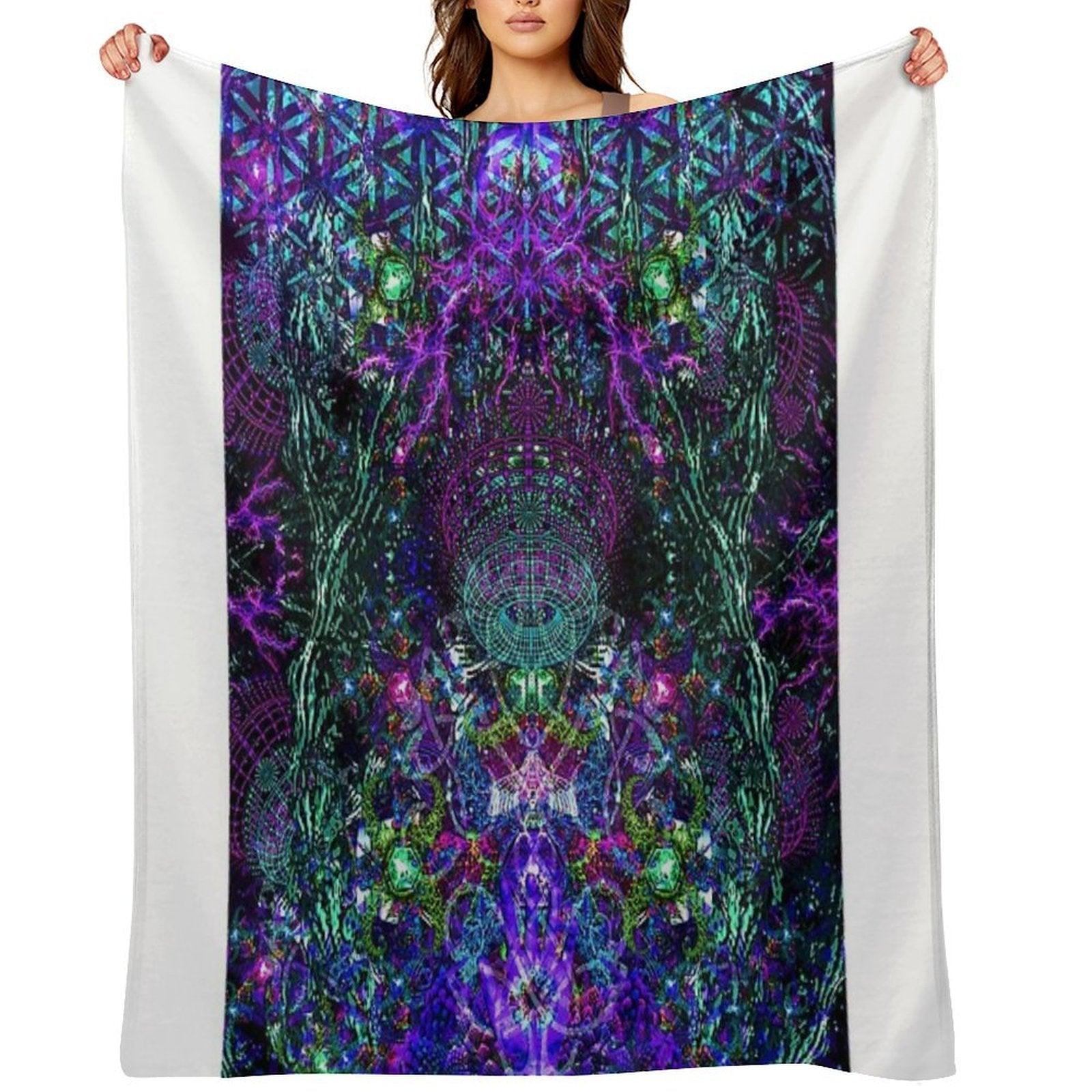 Hands To The Cosmos Throw Blanket