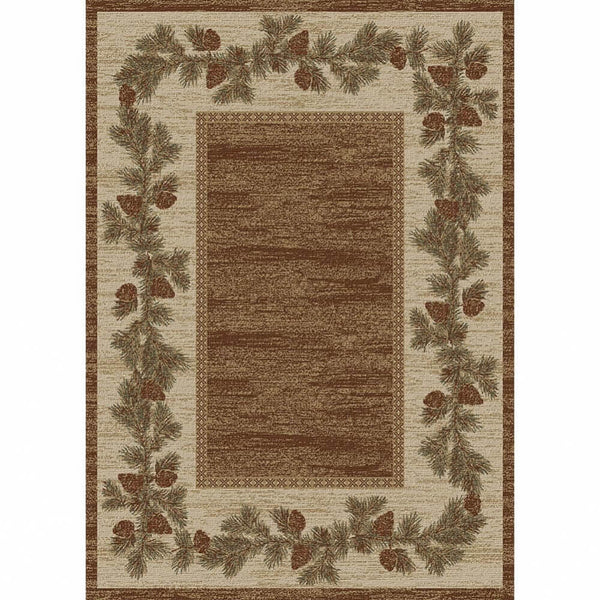 Pinecone Border Area Rug
