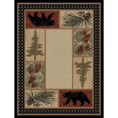 Pine Forest Bear Rug
