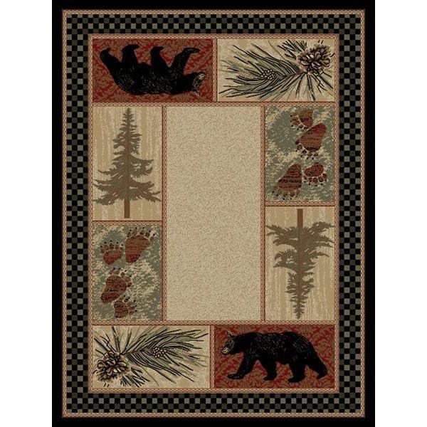 Pine Forest Bear Rug The Cabin Place