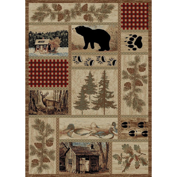 Cabin Pines Wildlife Area Rug - Gifts for You 'n Me