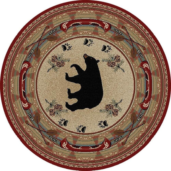 Bear Path Round Rug - Gifts for You 'n Me