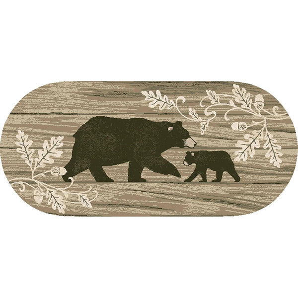 Bear And Foliage Cabin Rug - Gifts for You 'n Me