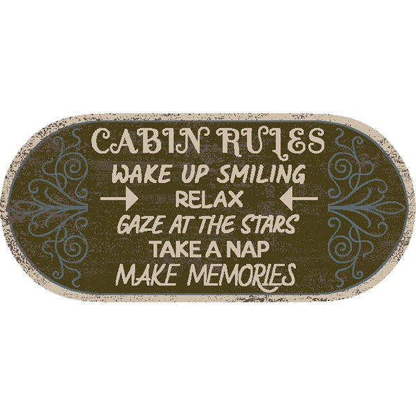 Cabin Rules Oval Rug - Gifts for You 'n Me