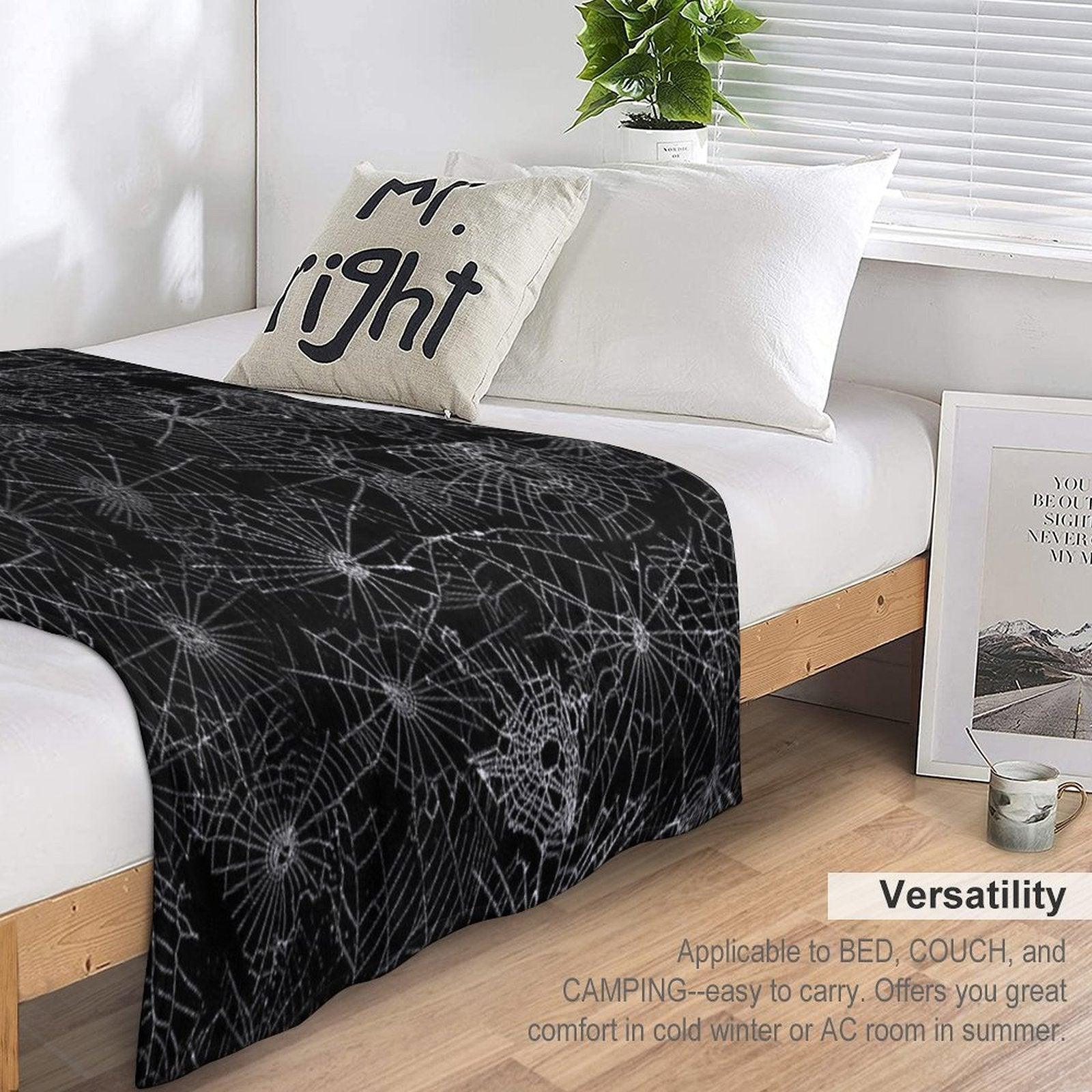 White Cobwebs Throw Blanket