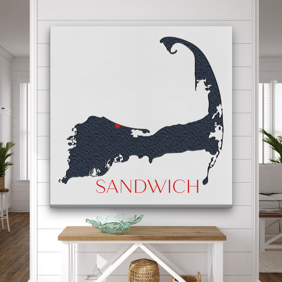 Cape Cod Canvas Customizable Silhouette Wall Decor