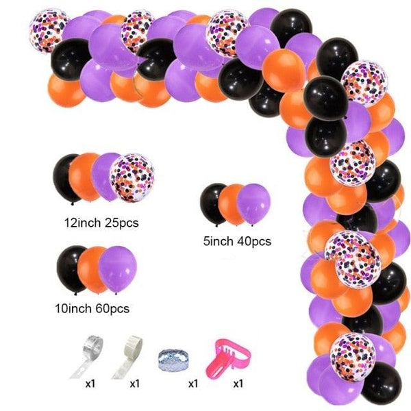 129Pcs Purple And Gold Balloons For Happy Birthday Foil Balloons Banner Circle Dots Garland Birthday Party Decorations Birtdhay Ballons Decoration