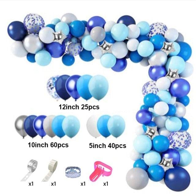 129Pcs Purple And Gold Balloons For Happy Birthday Foil Balloons Banner Circle Dots Garland Birthday Party Decorations Birtdhay Ballons Decoration