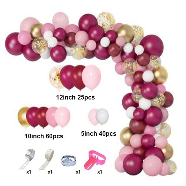 129Pcs Purple And Gold Balloons For Happy Birthday Foil Balloons Banner Circle Dots Garland Birthday Party Decorations Birtdhay Ballons Decoration