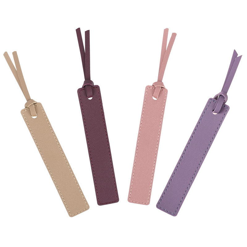 Creative leather gift bookmark personalized leather reading book pagination clip student book marker holder