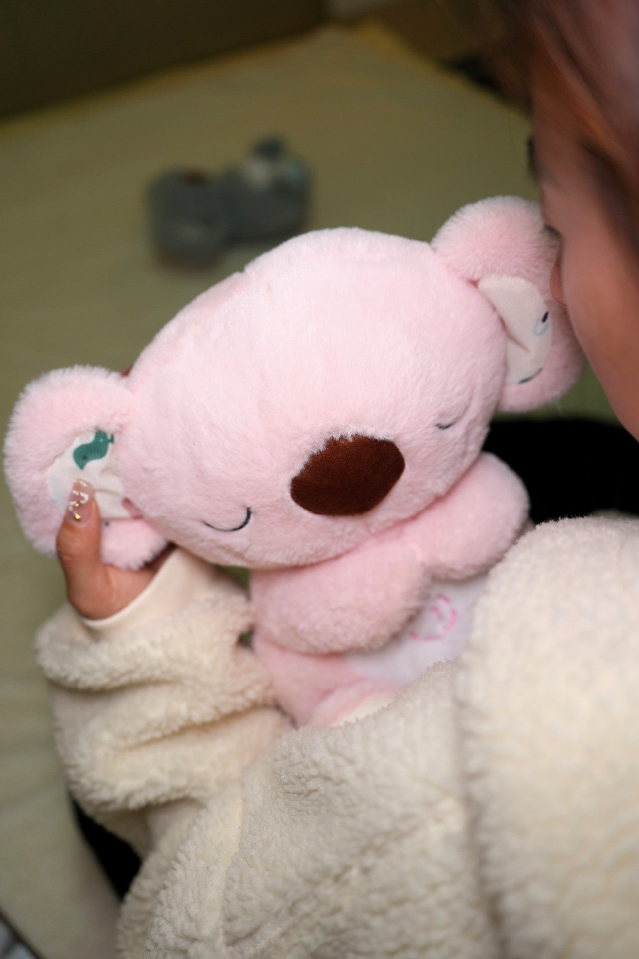 Breathing glowing cute koala baby lulls to sleep music early education doll soothes baby