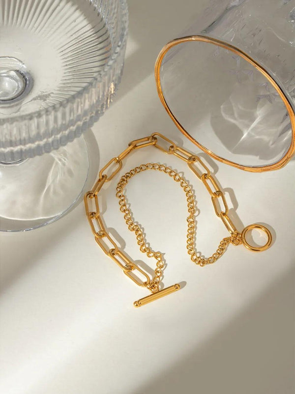 18K Gold-Plated Stainless Steel Chain Bracelet