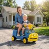 12V 2-Seater Kids Ride on Train with Height Adjustable Seat and Music Licensed Chuggington-Blue