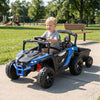 12V Battery Powered Ride On Tractor with Parent Remote Control-Black and Blue