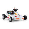 12V Electric Go Kart for Kids Race Toy with Remote Control and Music-White - White