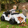 12V Electric Ride On Truck with Dump Bed and Music Licensed Toyota-White